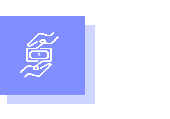 hands and dollar icon 
