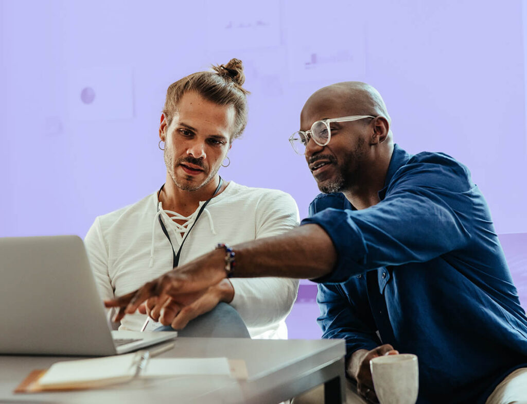 Nonprofit staff working together to create a fundraising strategy.