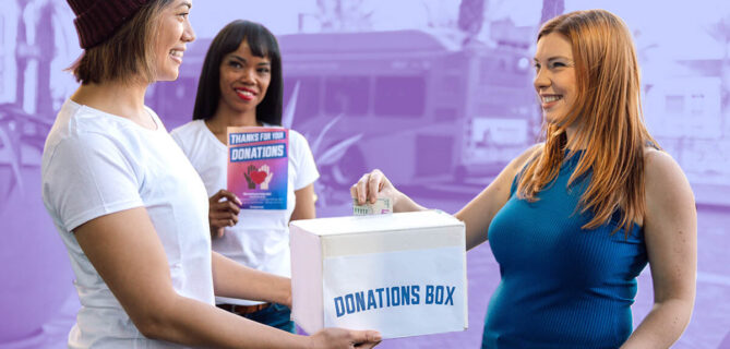 Donation collection for a corporate donation matching program.