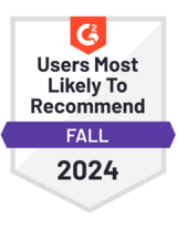 G2 badge for users most likely to recommend in 2024