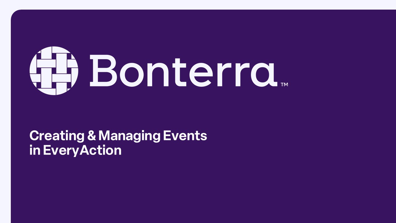 Creating & Managing Events
