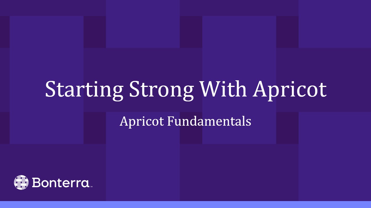 Starting Strong with Apricot