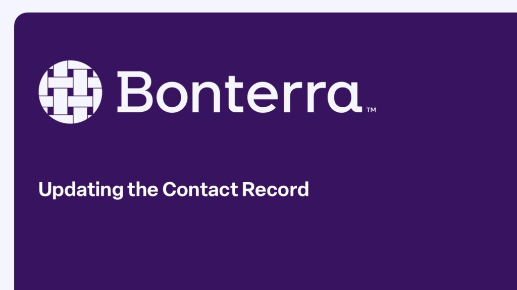 Updating the Contact Record