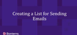 Creating a List for Sending Emails