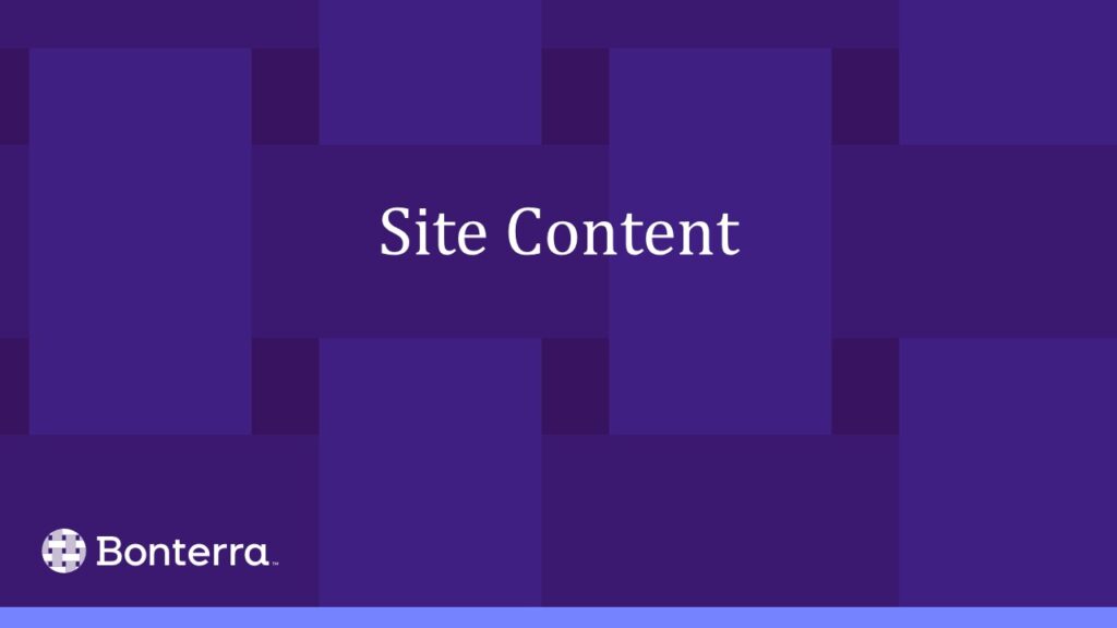 Site Content