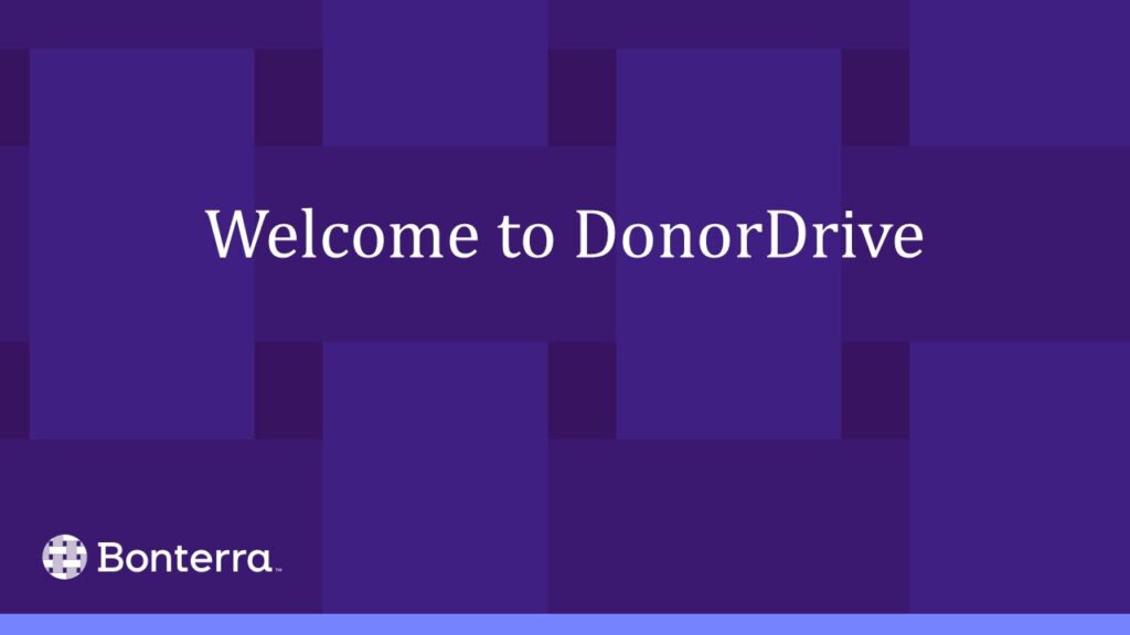 Welcome to DonorDrive