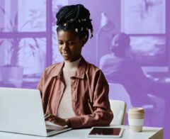 A picture of someone writing a donation request letter.