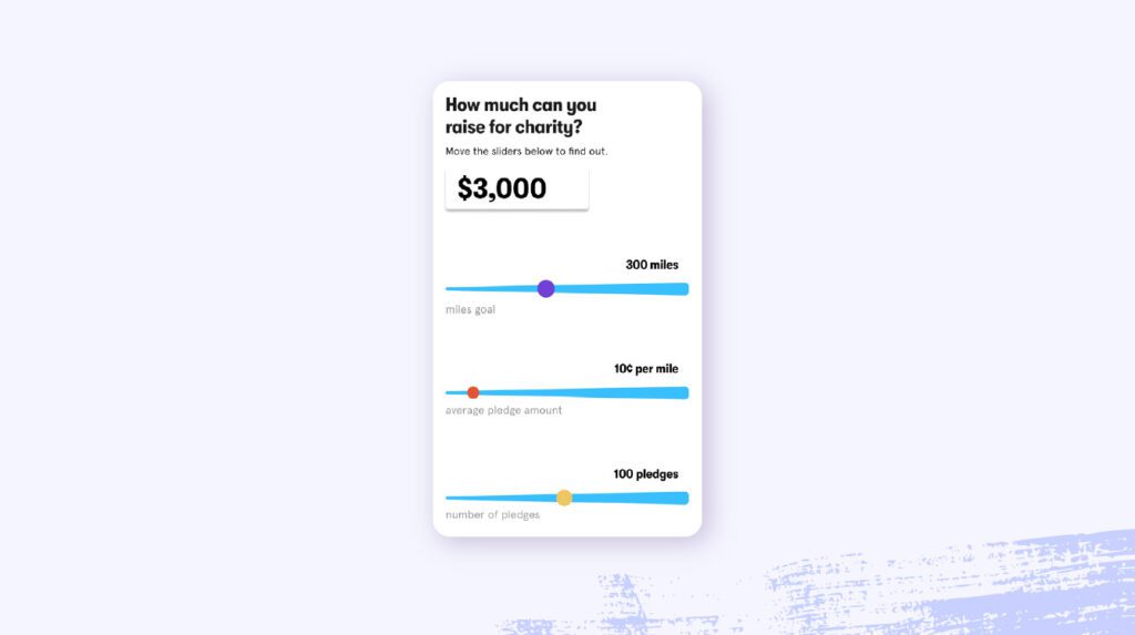 A screenshot of the Charity Miles app