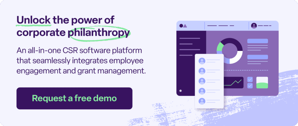 An all-in-one CSR software platform that seamlessly integrates employee engagement and grant management.