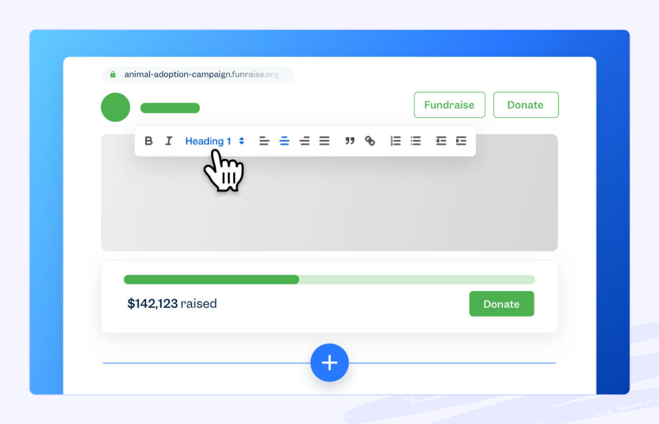 A photo of Funraise's fundraising software
