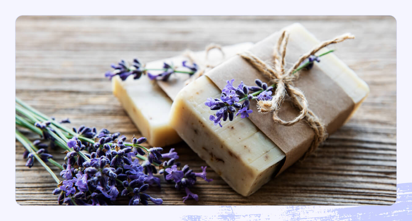 Stock photo of handmade soap.