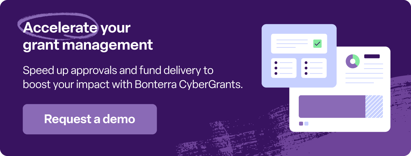 Click here to request a personalized demo of Bonterra CyberGrants.