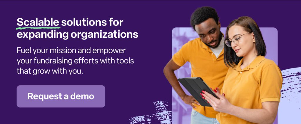 Click to request a demo of the enterprise-level nonprofit solution Bonterra EveryAction.