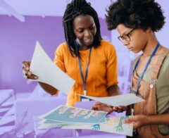A group of individuals in a strategic planning meeting for a nonprofit.
