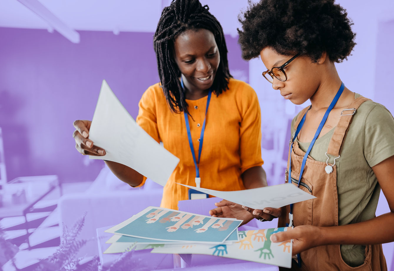 A group of individuals in a strategic planning meeting for a nonprofit.