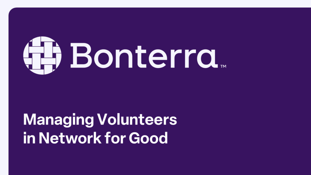 Managing Volunteers in Network for Good
