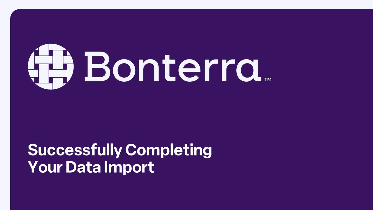 Successfully Completing Your Data Import